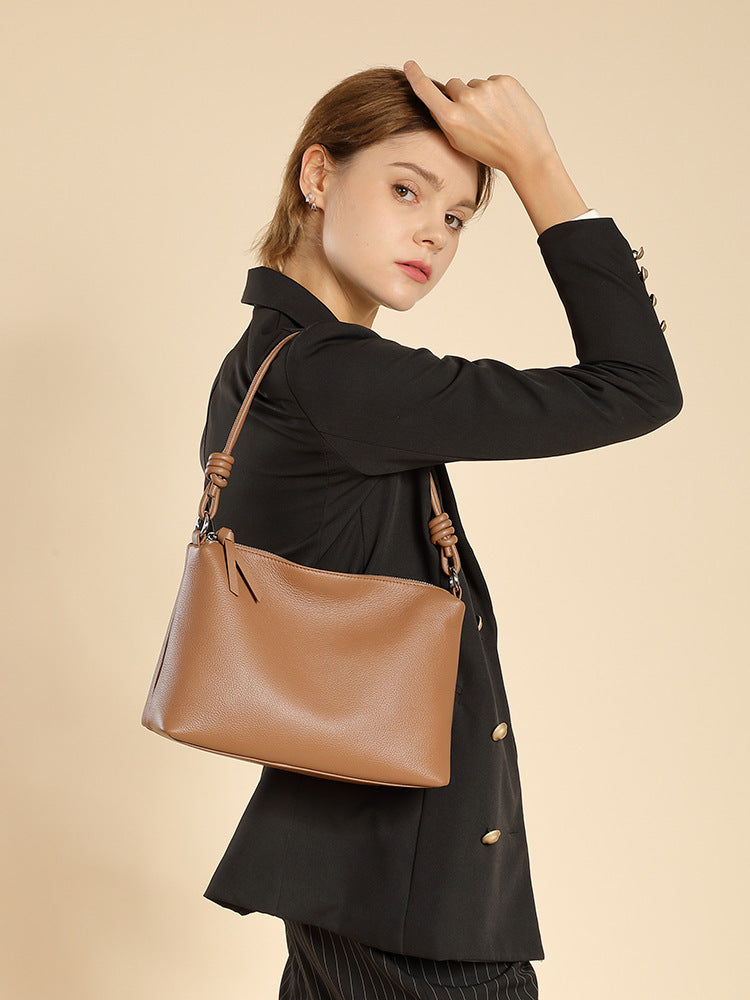 Women's Layer Cowhide Underarm For Simple Commute Large Women's Shoulder Bag
