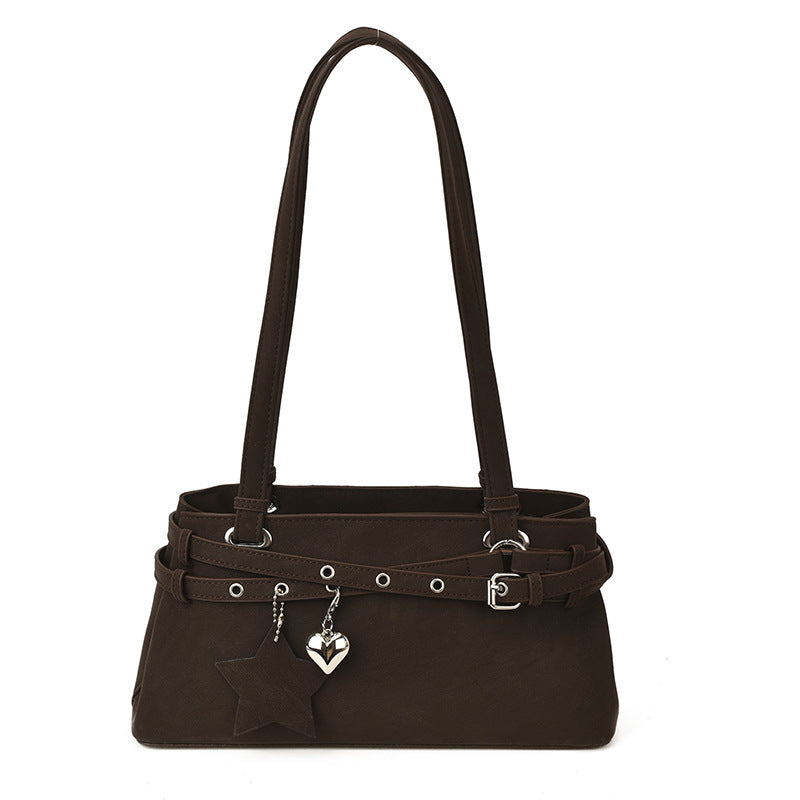 Women's Retro Large Capacity Commuter Winter Korean Underarm Bag