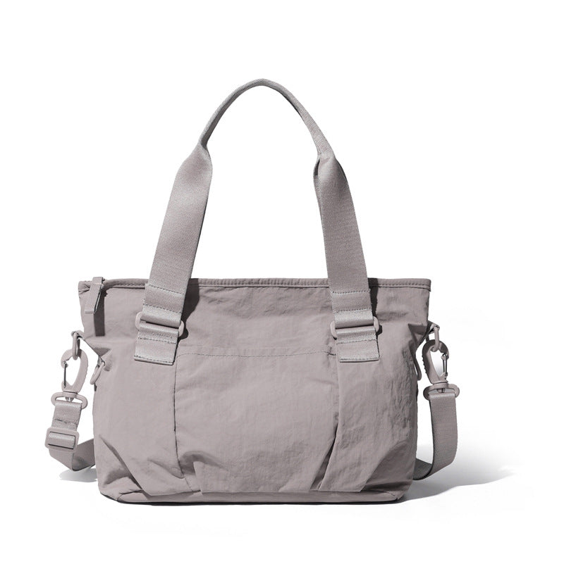 Women's Korean Style Artistic Solid Color Large Capacity Shoulder Bags