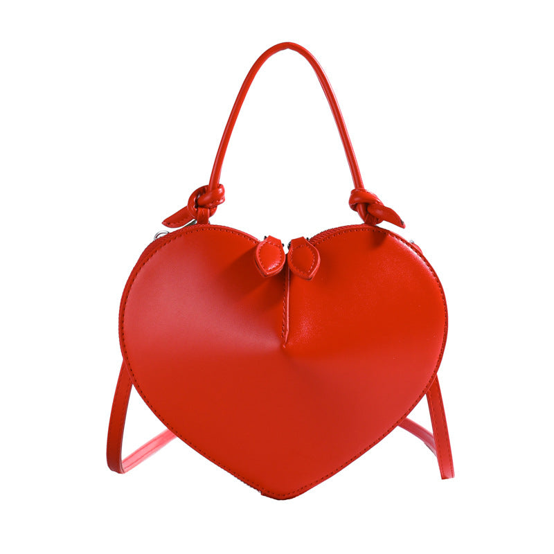 Women's Heart Internet Fire High-grade Red Wedding Banquet Underarm Bag