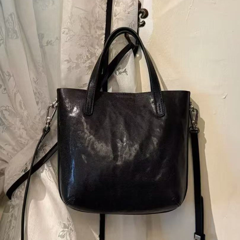 Women's Vegetable Tanning Leather Fashion Niche Retro Women's Shoulder Bag