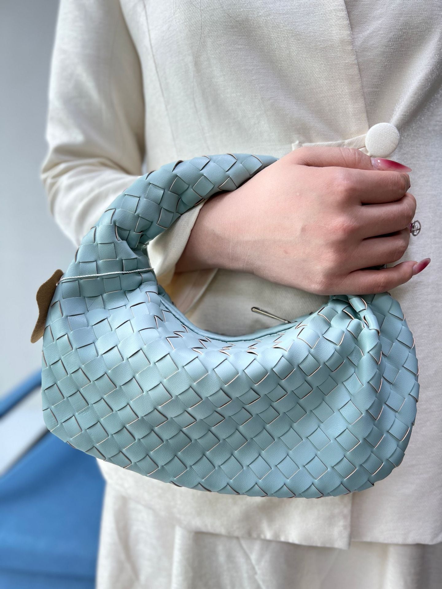 Women's Woven Popular Horn Knotted Portable Underarm Bags
