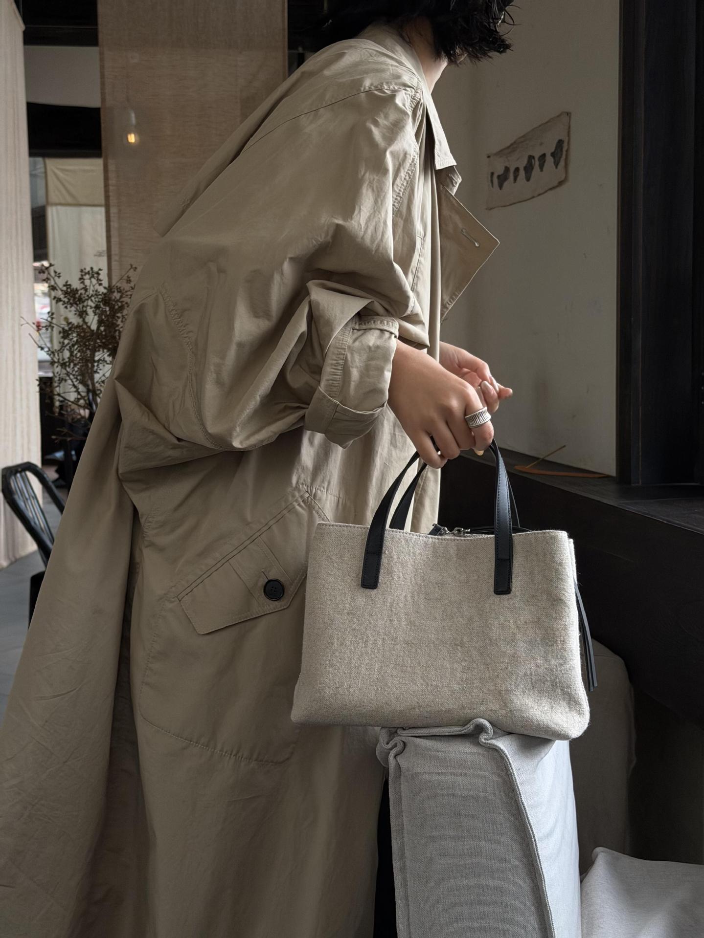 Women's Comparable Bean Lightweight Spring Linen Large Tote Bag
