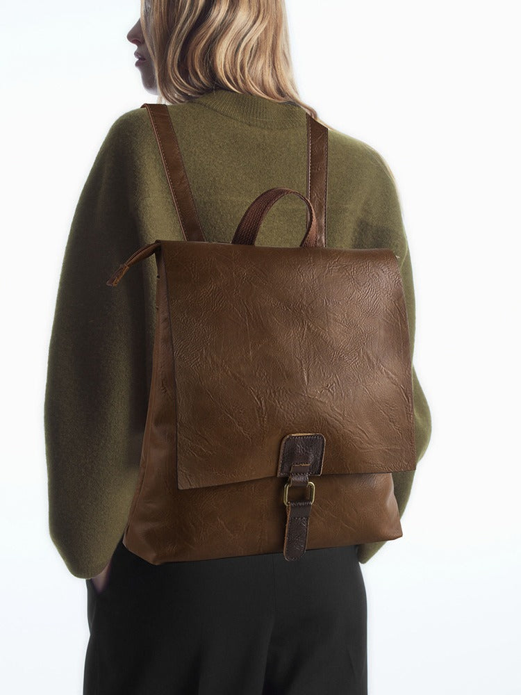 Women's Retro Leather Large Capacity Commuter Multifunctional Women's Backpack