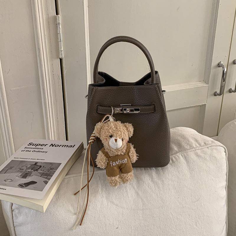 Women's Korean Style Spring Retro Commuter Bucket Bag