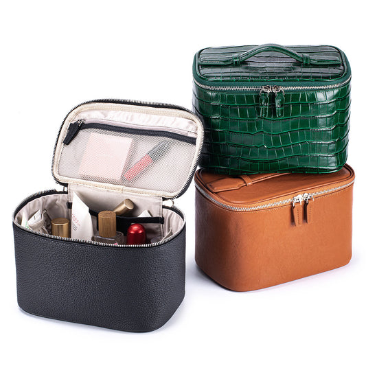 Top Layer Cowhide Large Capacity Partition Storage Female Portable Waterproof Bags