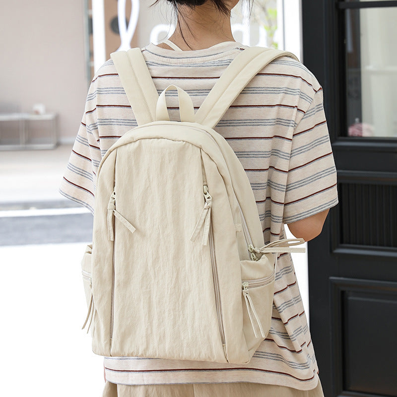 Leisure Artistic Nylon Versatile Fashion Solid Color Women's Backpack