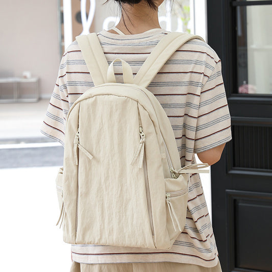 Leisure Artistic Nylon Versatile Fashion Solid Color Women's Backpack