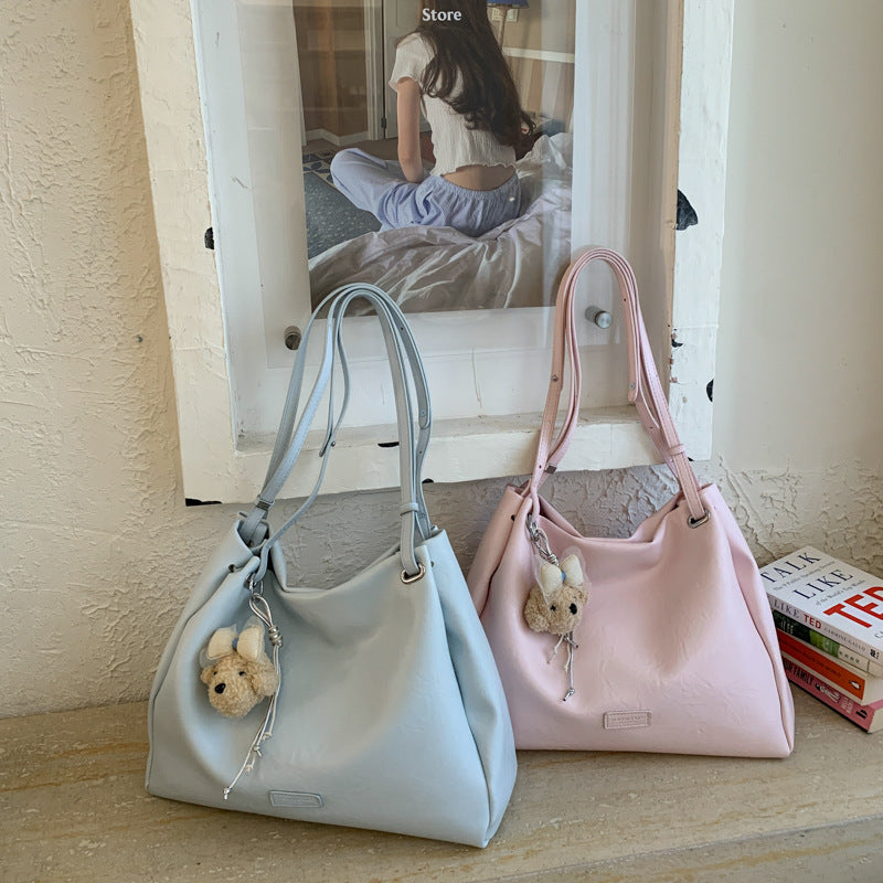 Women's Retro Fashionable Simple Elegant Large Capacity Shoulder Bags