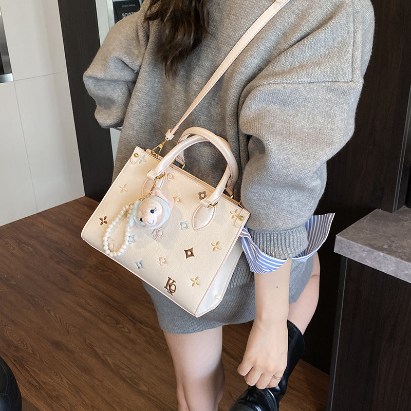 Popular Super Embroidered Good-looking Contrast Color Cute Small Square Bags