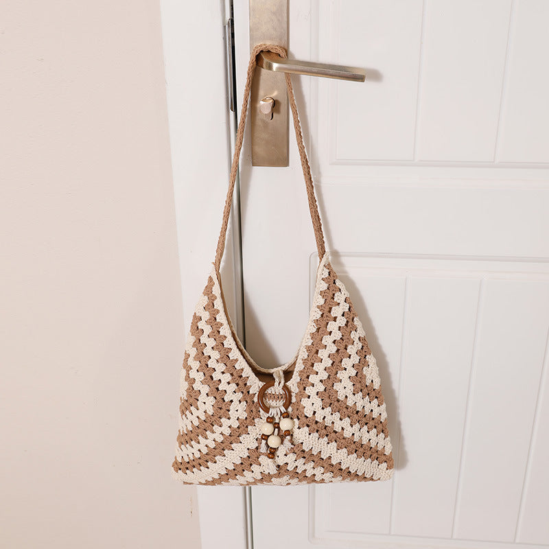 Women's Thread Woven Tassel Straw Vacation Style Beach Bags