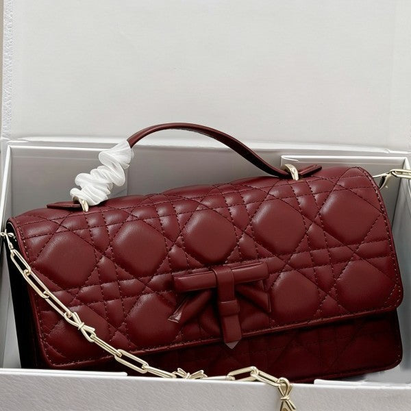 Elegant Women's Bow Rhombus Chain Fashion Women's Messenger Bag