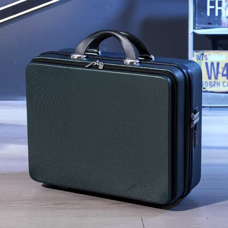 Women's & Men's Capital Business Front Open Cover Suitcase Inch Portable Password Cosmetic Case