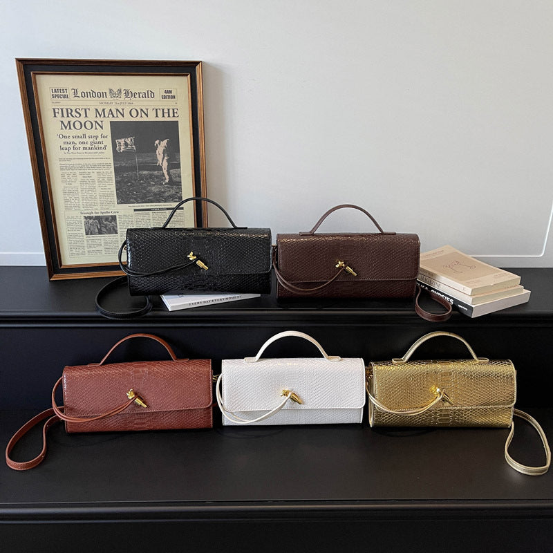Women's Horizontal Hand Holding Dinner Cardiology Fashion Snake Women's Shoulder Bag