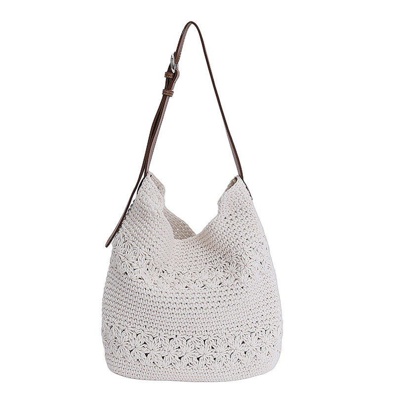 Women's Vacation Style Out Woven Summer Simple Elegant Tote Bag