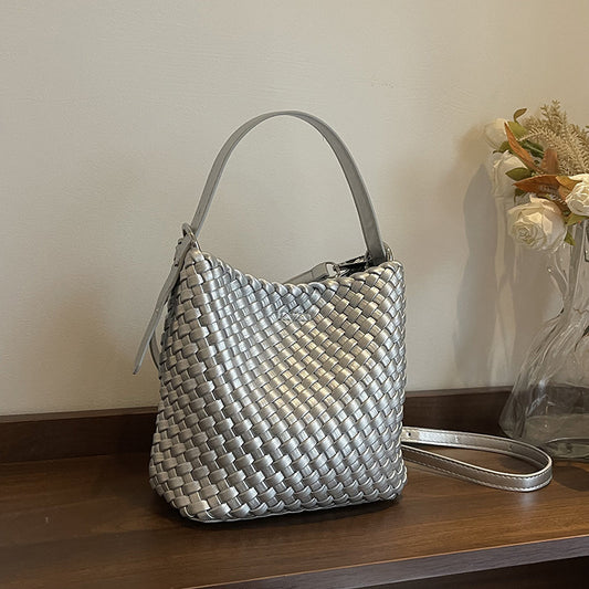 Gun Hand-woven High-grade Hand Carrying Portable Fashion Bucket Bag
