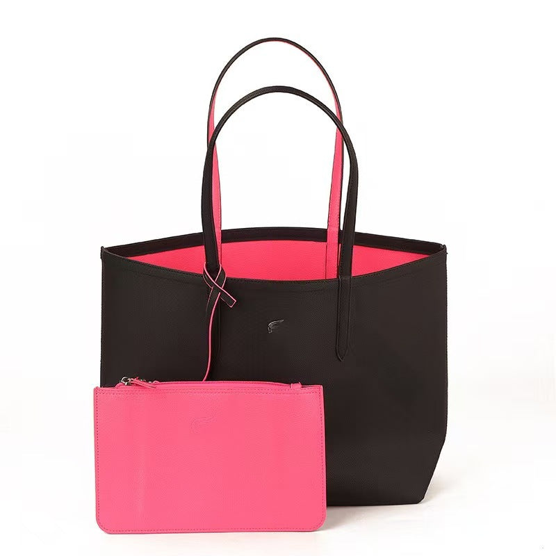 Women's Crocodile Double-sided Thickened Shopping Mother Portable Bags
