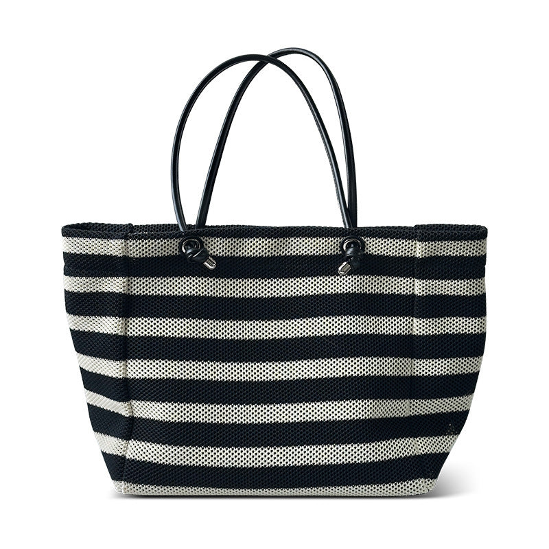Women's Striped Woven Fabric With High Quality Large Bags