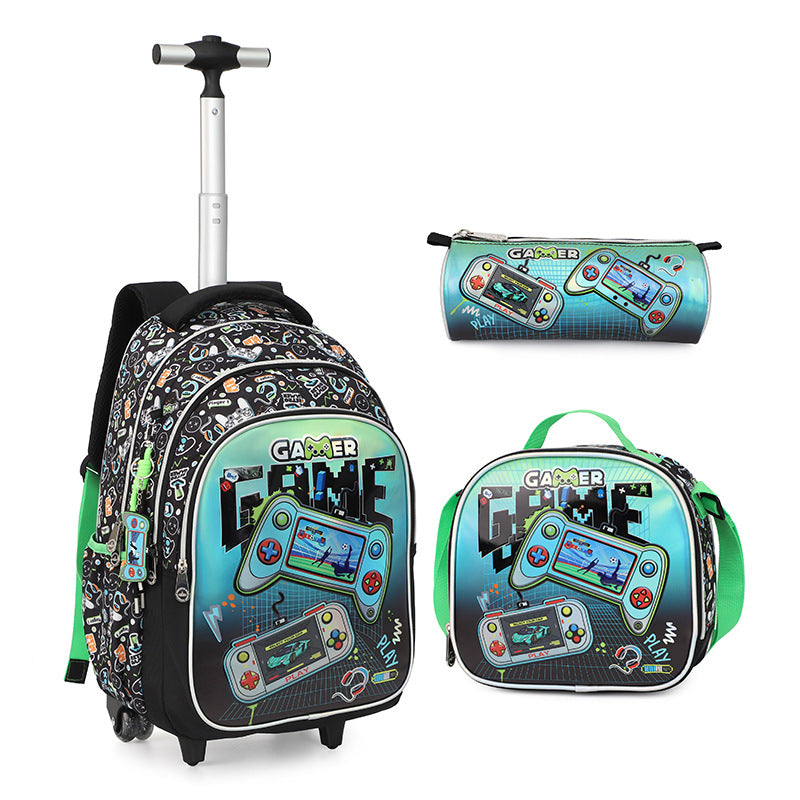 Children's Large Capacity Fashion Light Cartoon Expandable Backpacks