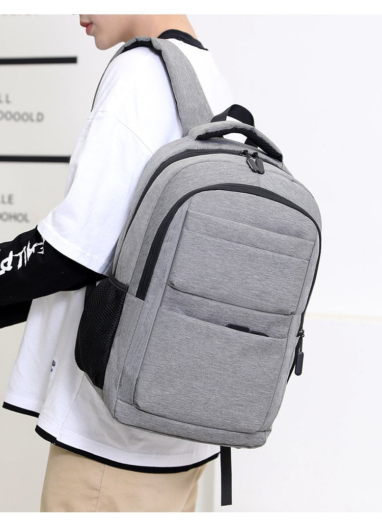 Korean Simple Large Capacity Early High Leisure Backpack