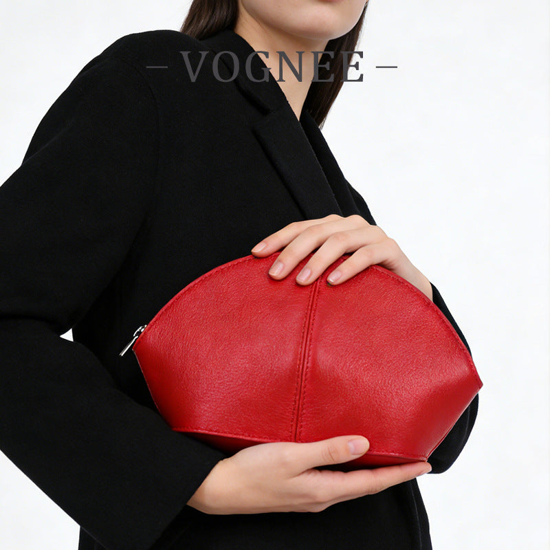 Women's Fashion Clutch Genuine Leather Shell Dinner Portable Light Women's Handbag