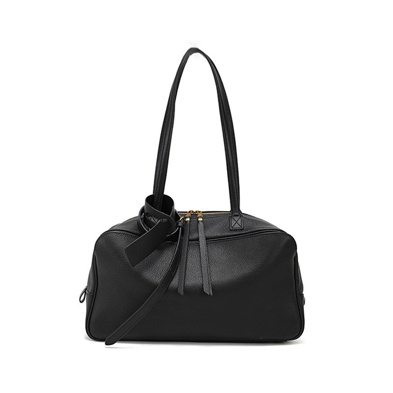Bowling Loose Feeling Genuine Leather Soft Underarm Bag