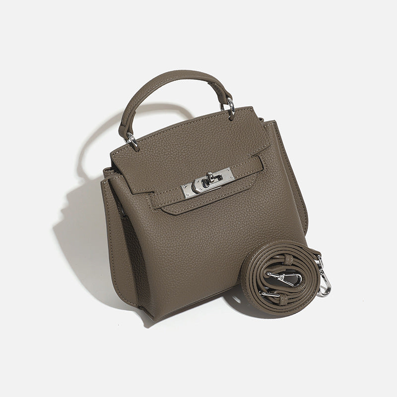Women's High-grade Litchi Pattern Kelly Niche Leather Women's Shoulder Bag