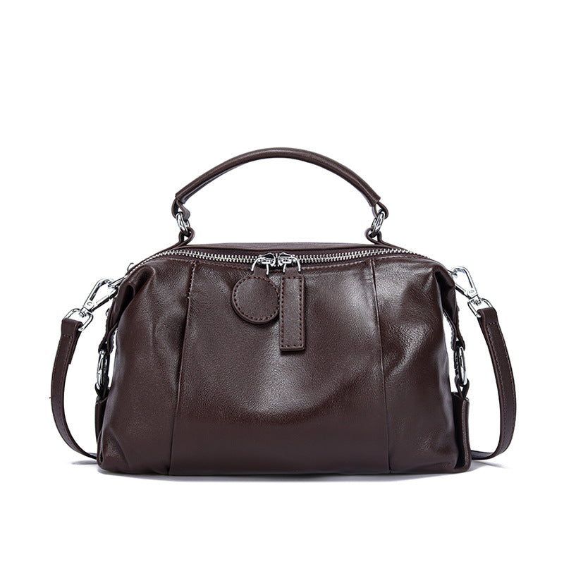 Vintage Luxury Cowhide Leather Fashion Trendy Handbags