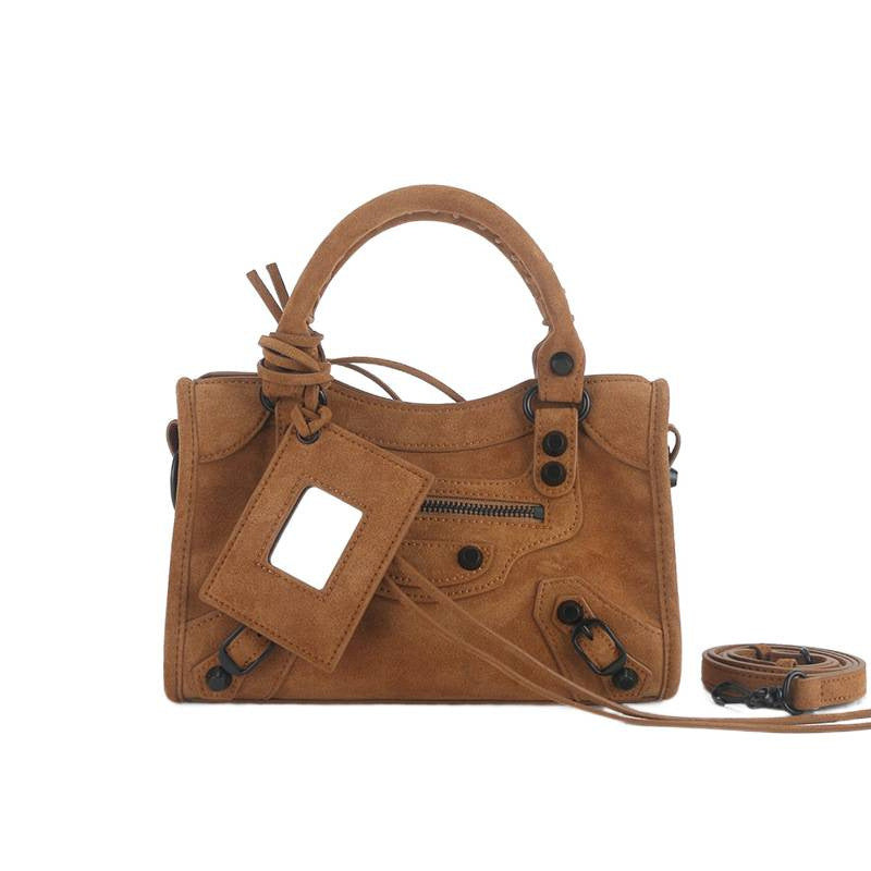 Version Rivet Motorcycle Frosted Genuine Leather Bags