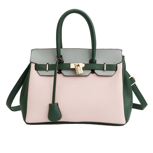 Women's Kelly Lychee Pattern Fashion Versatile Big Women's Shoulder Bag