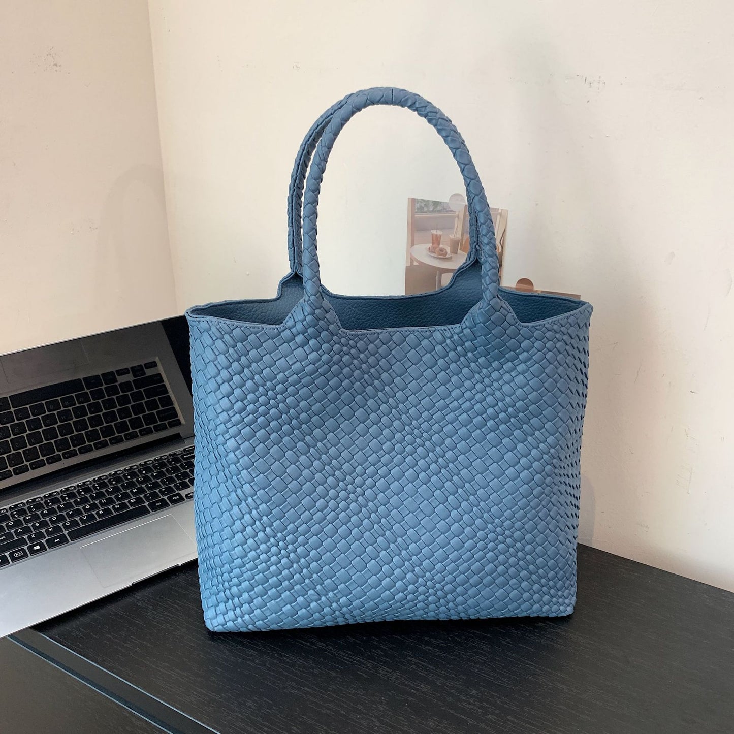French Style High-grade Soft Leather Woven Shoulder Bags
