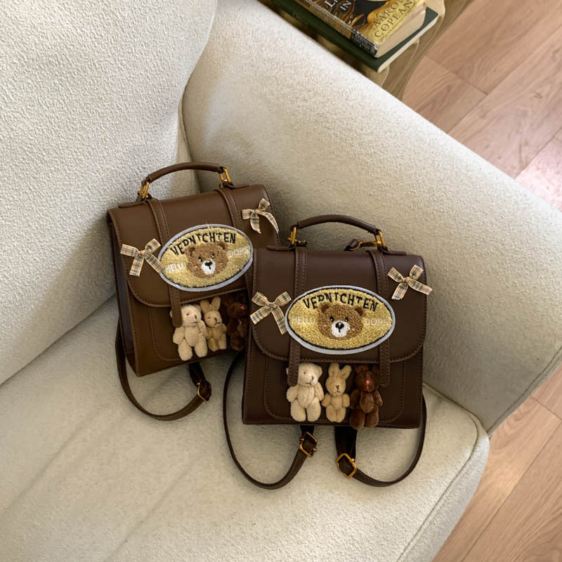 New Homemade Creative Cartoon Bear Doll Backpacks