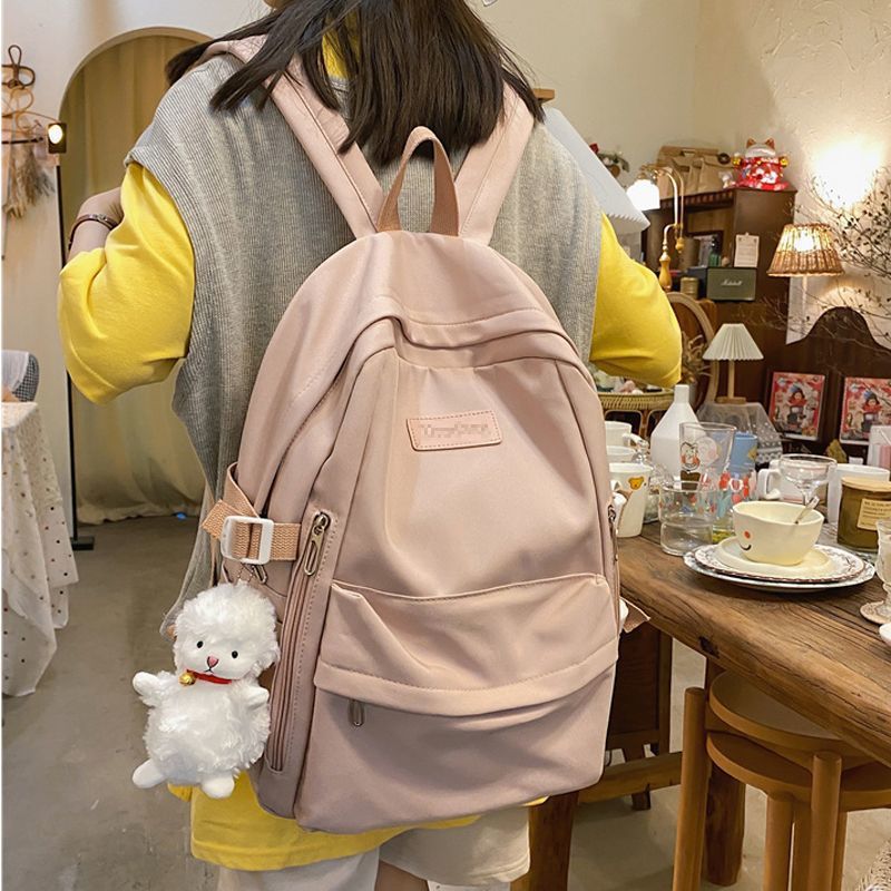 Women's Large Capacity Simple Computer Color Junior High College Backpacks