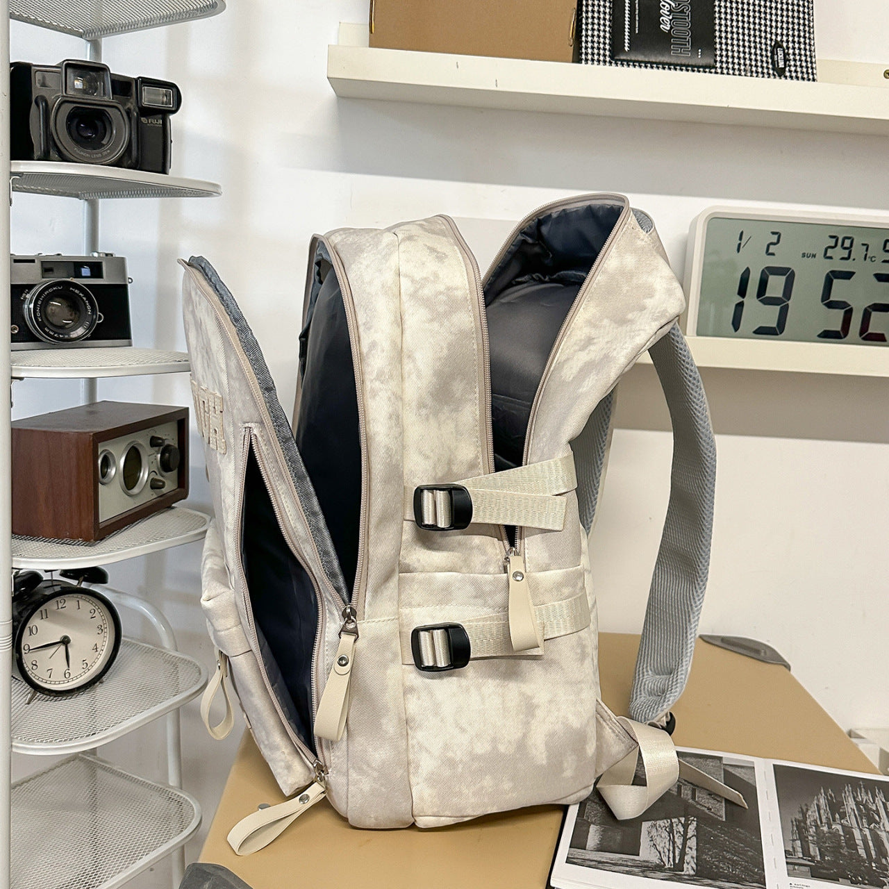 Men's Korean Style Female Junior High Large Capacity Simple College Leisure Backpack