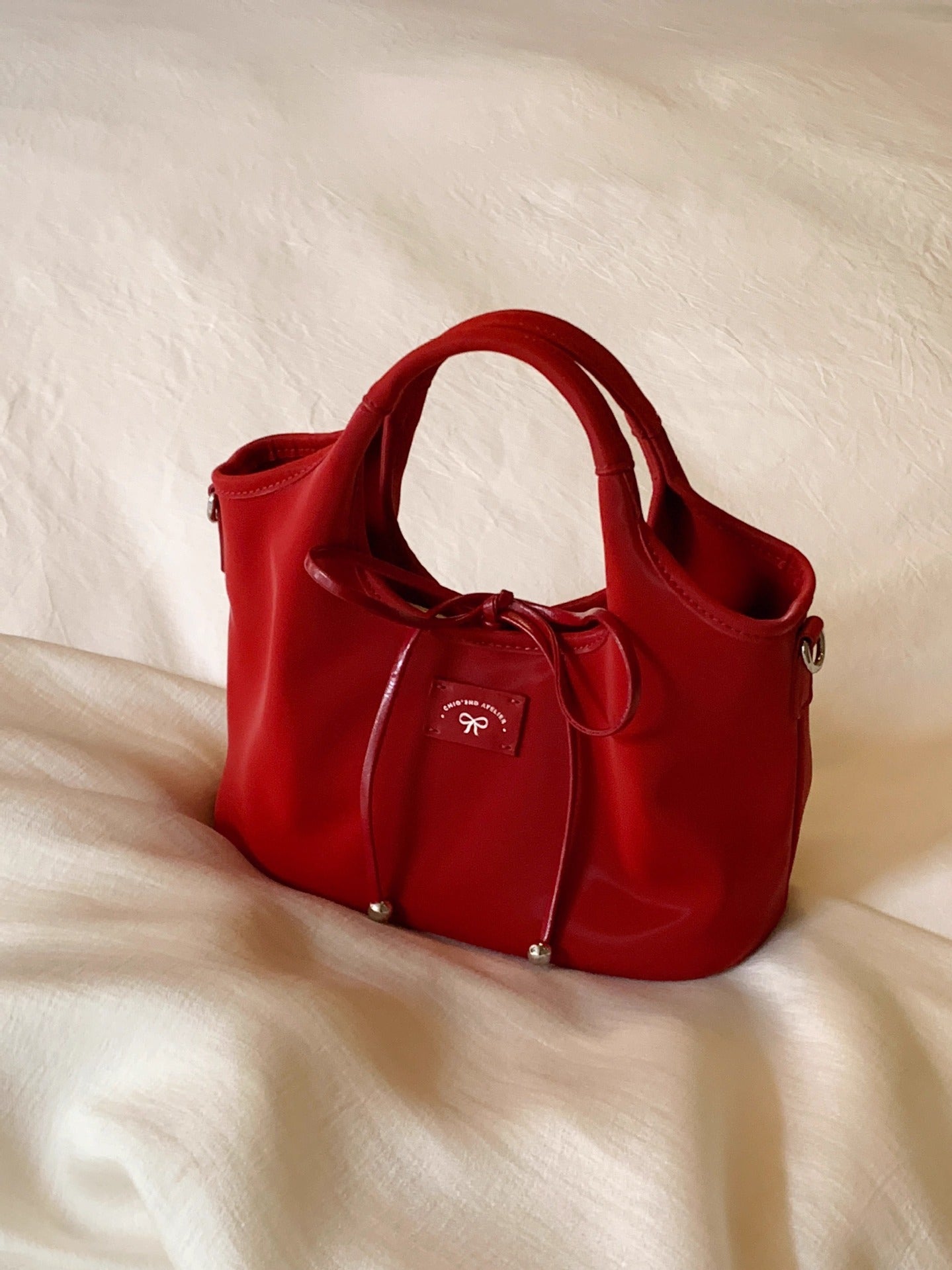 Women's Shop Owner Summer Mercerized Red Tote Bags