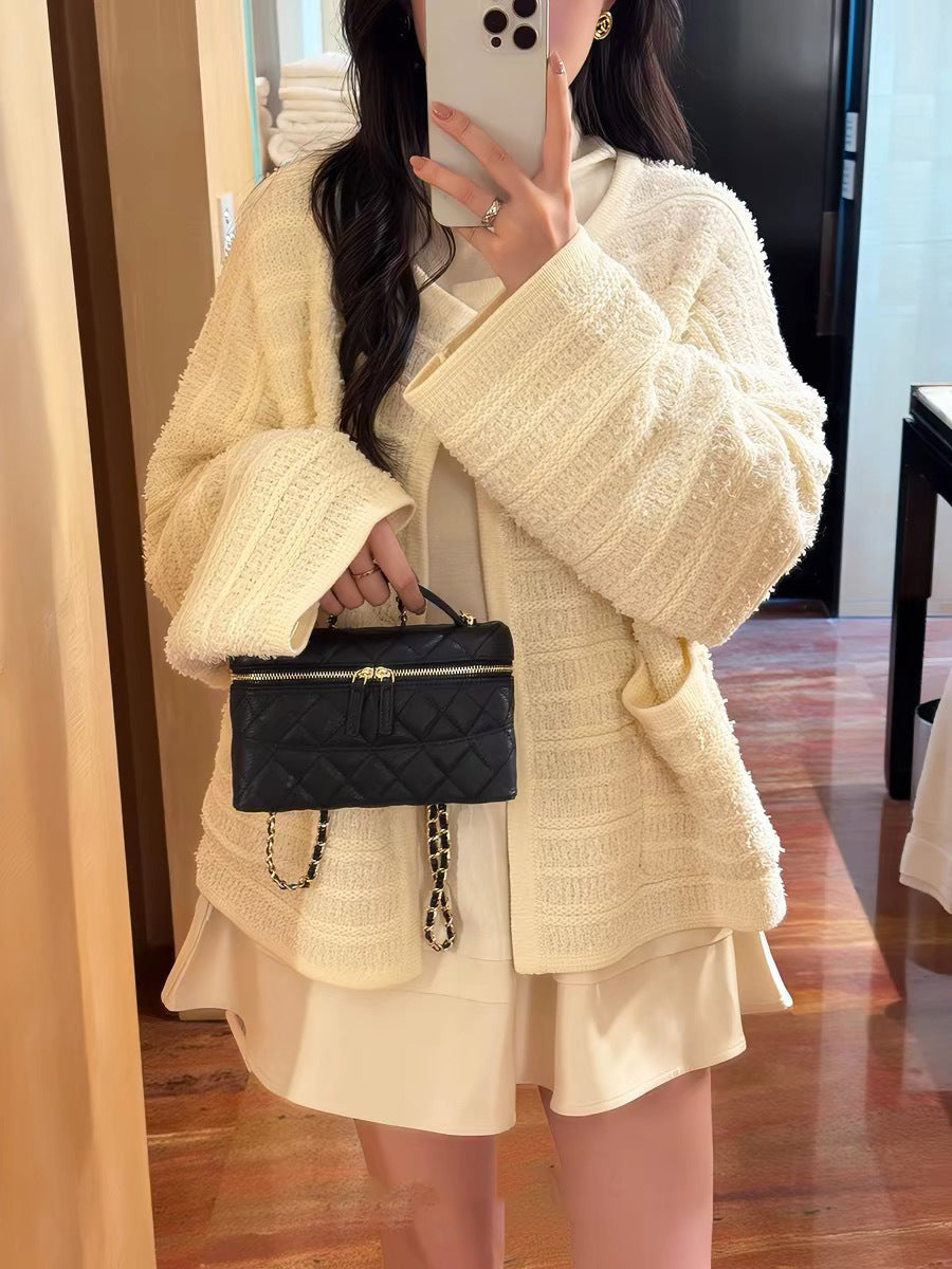 Women's Box Classic Style Rhombus Chain Portable High-grade Cosmetic Bags