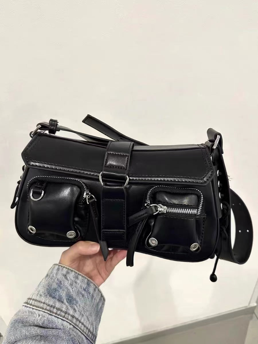 Women's Texture Trendy Cool Hot Underarm Baguette Bags