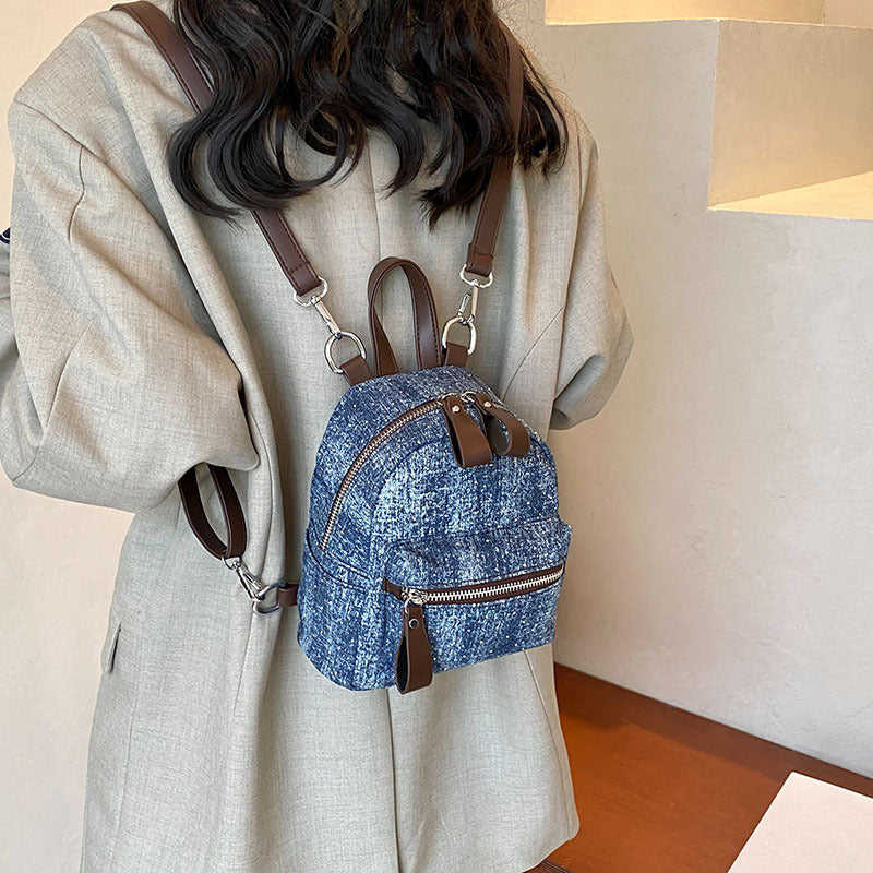 Women's Class Female Korean Fashion Denim Trendy Summer Women's Backpack