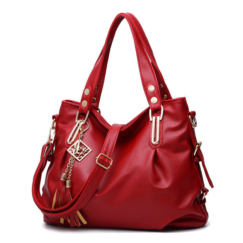 Large Capacity Soft Leather Fashion Mom Bags