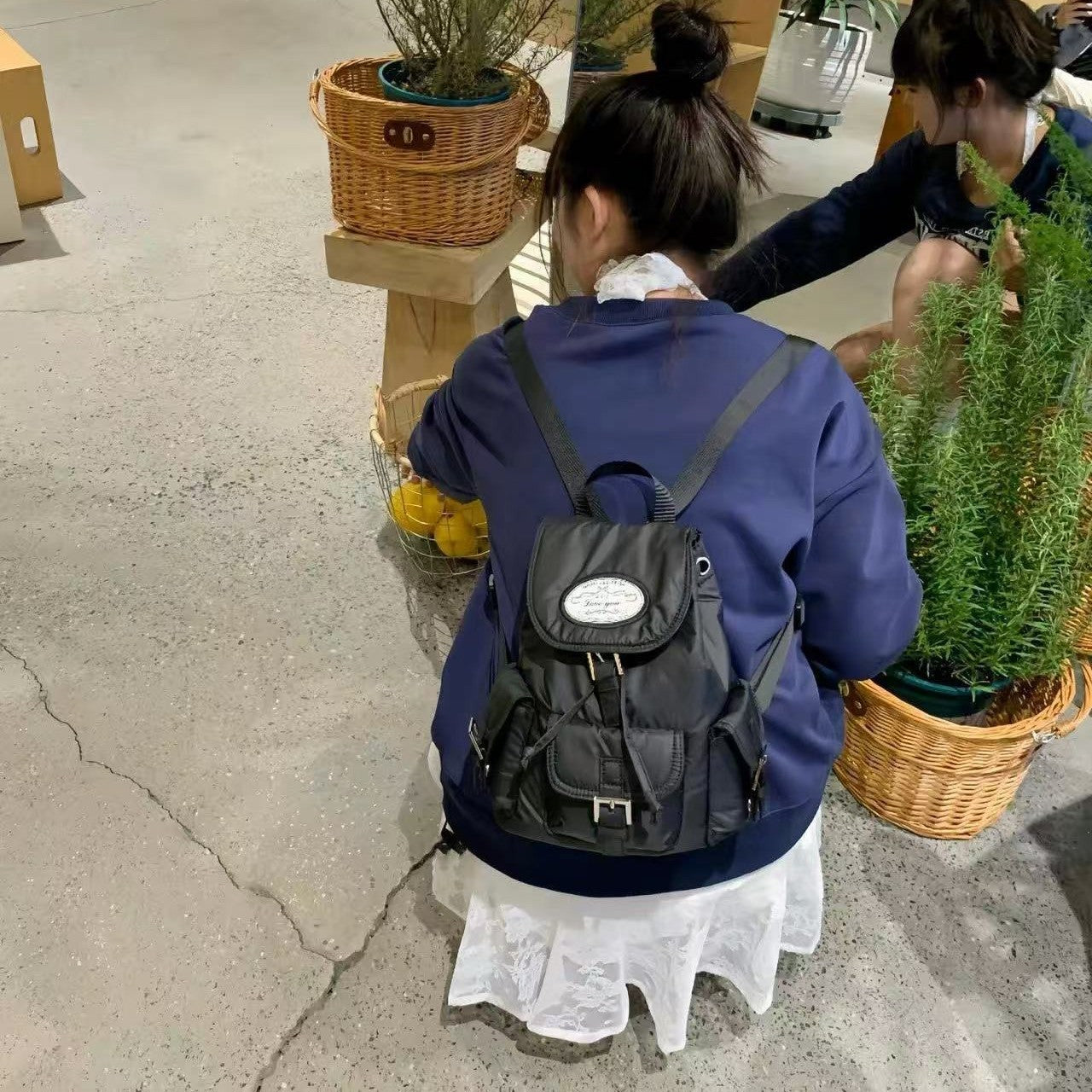 Fashion New Jin Embroidered Drawstring Leisure Backpacks