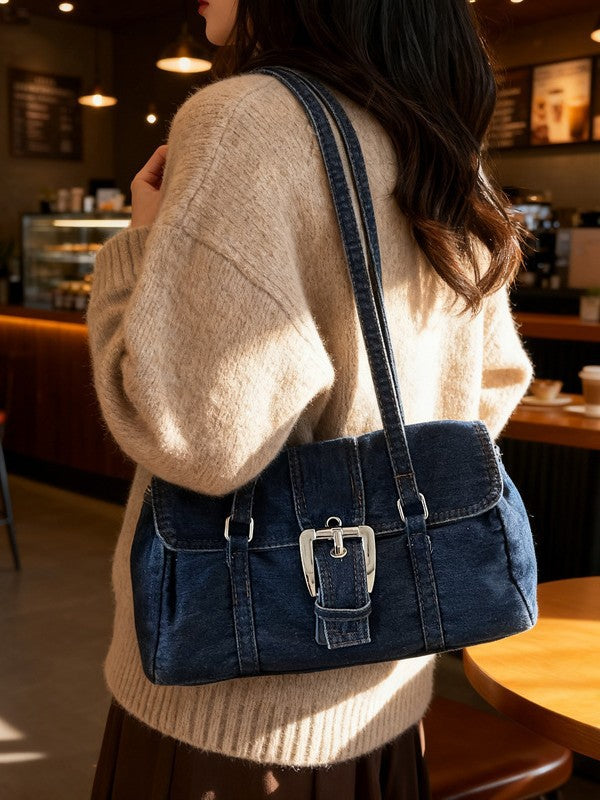 Women's Denim Hand Carrying Boston Autumn High-grade Bags