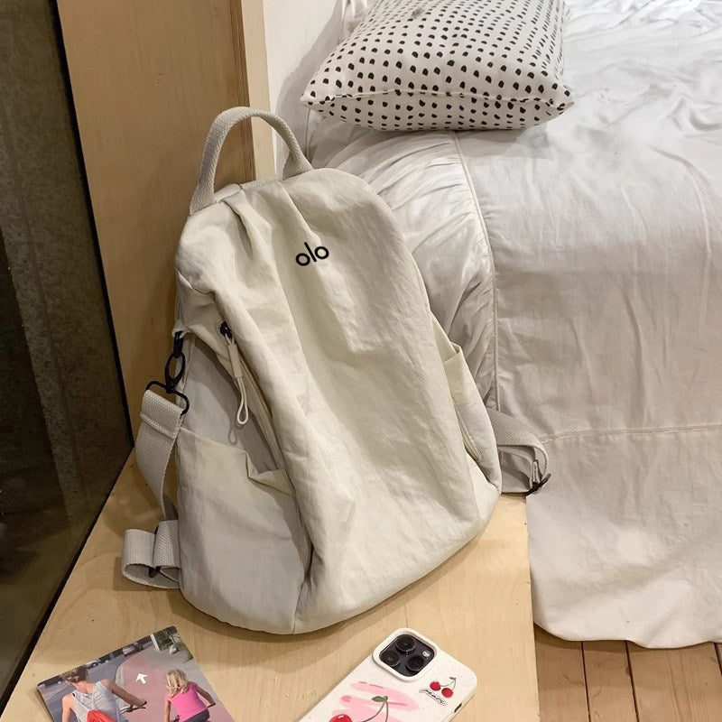 Large Capacity Simple Lightweight Nylon Canvas Women's Backpack