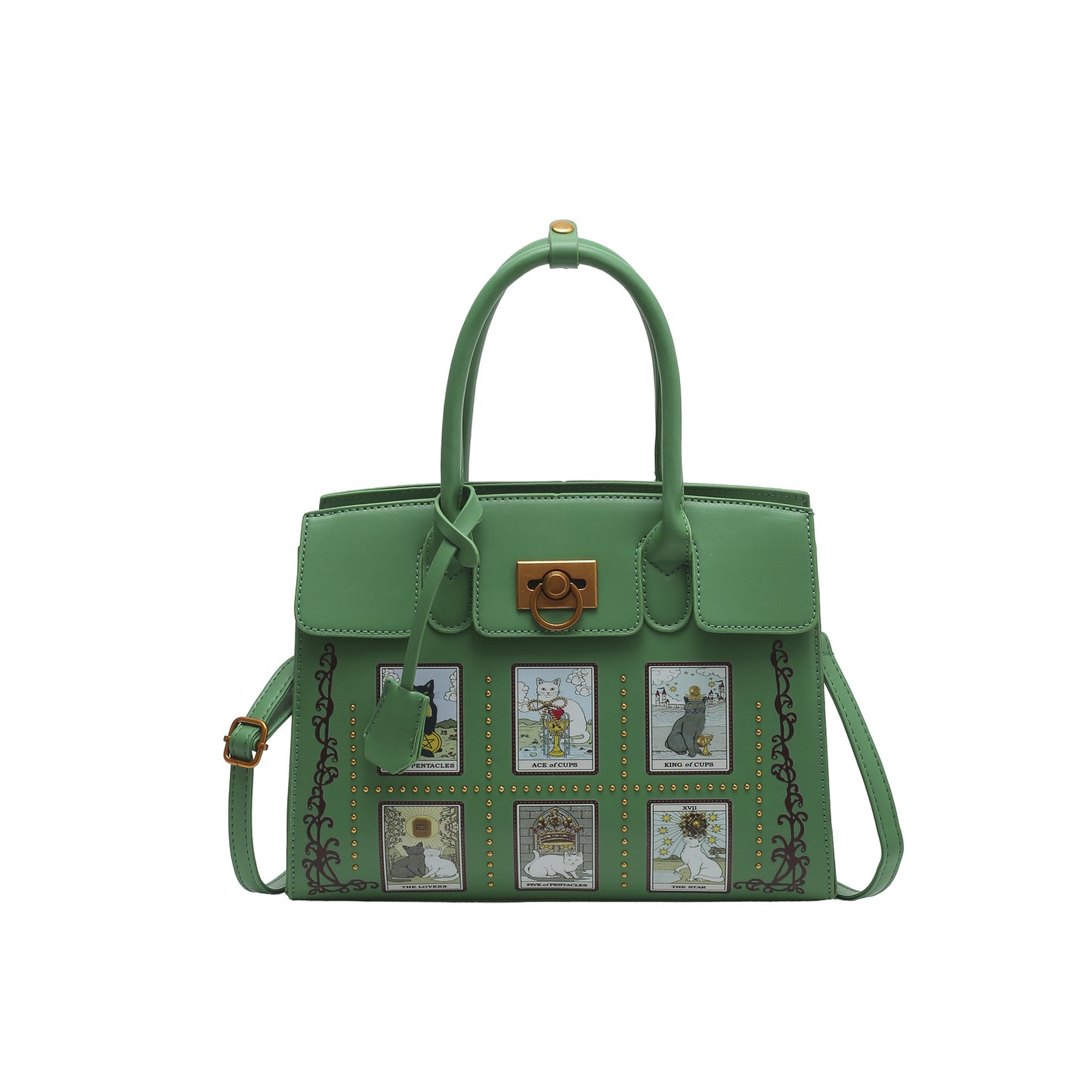 Tarot Cat Embroidered Mild Luxury Retro Dark Women's Shoulder Bag