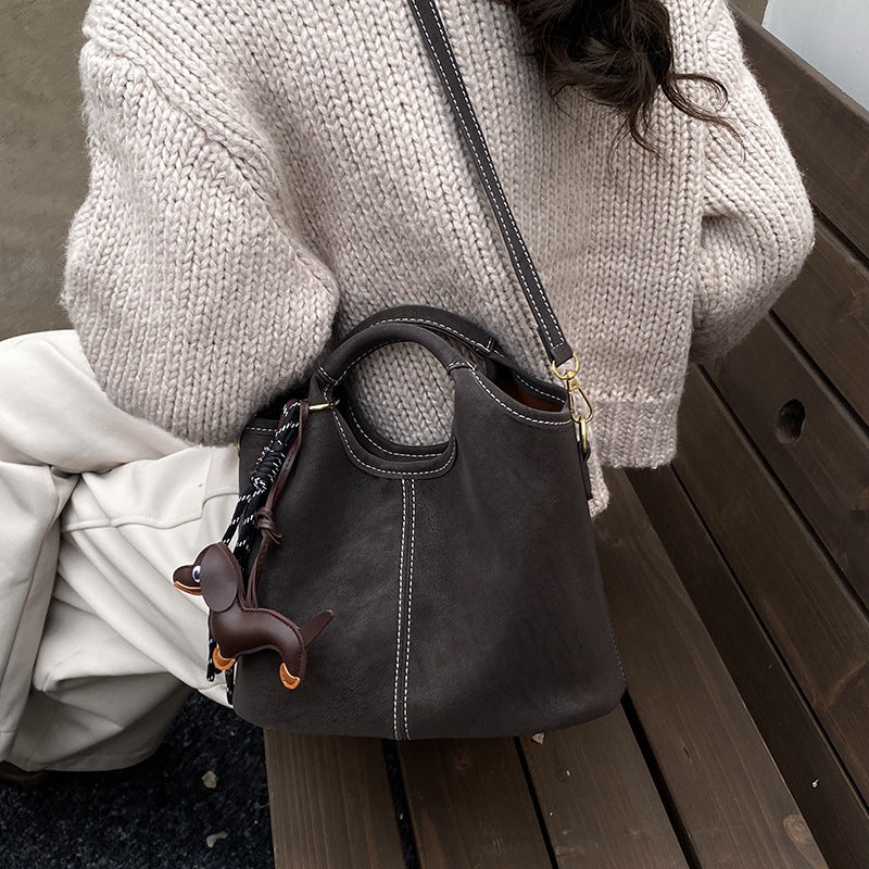 Slouchy Cool Women's Retro Niche High-grade Bucket Bag