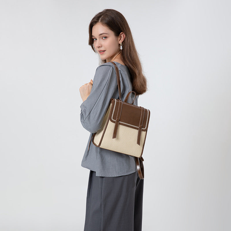 Women's Simple Niche Personality Fashion Design Korean Backpacks
