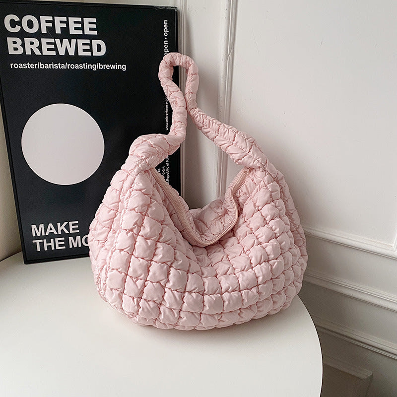 Large Capacity Pleated Puff Lightweight Quilted Bags