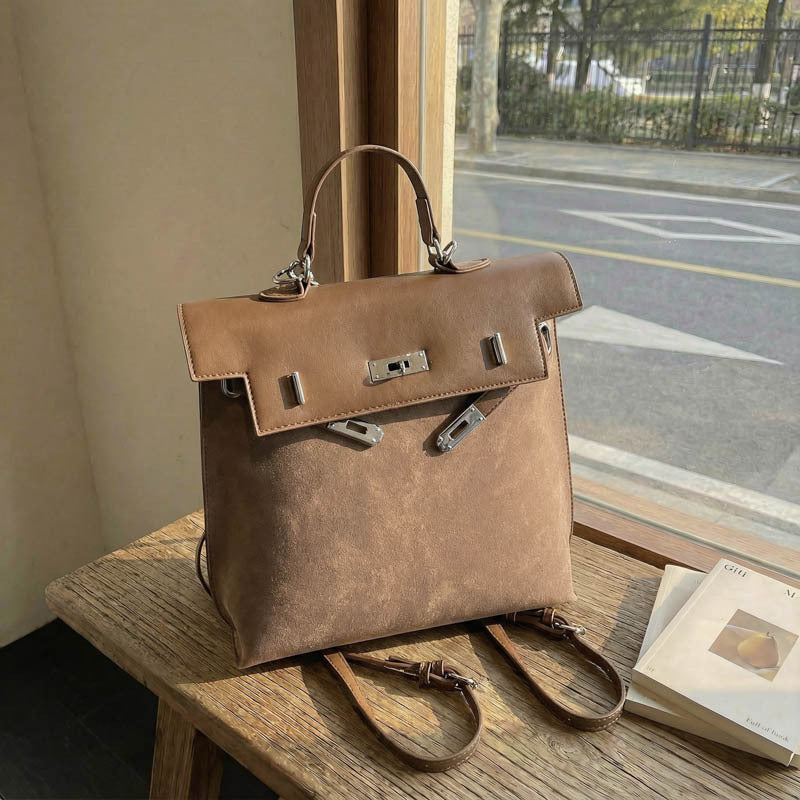 Attractive Women's Frosted Portable Autumn Vintage Travel Bags