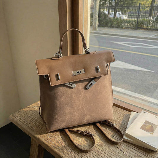 Attractive Women's Frosted Portable Autumn Vintage Travel Bags