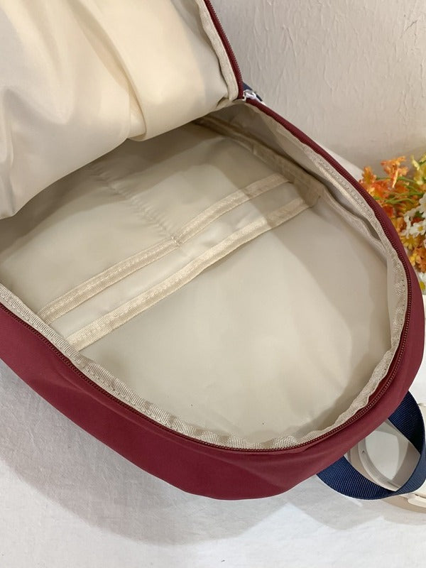 Female High American Retro Large Capacity Primary Leisure Backpack