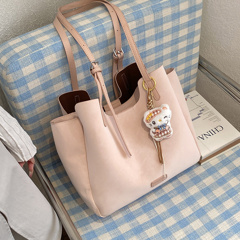 Women's Frosted Large Capacity Totes Retro Fashion Bags